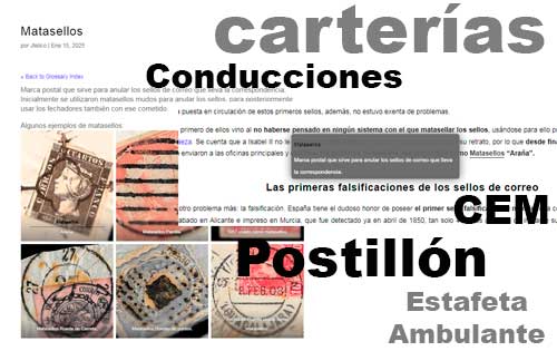 Montaje de términos técnicos usados en la web.